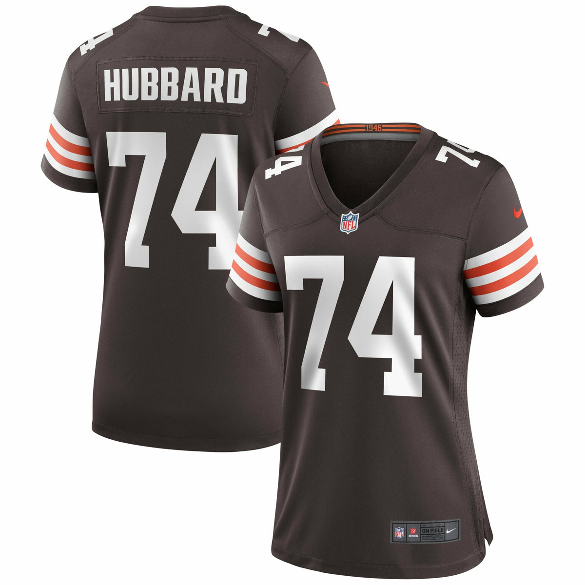 Women s Nike Chris Hubbard Brown Cleveland Browns Game Jersey