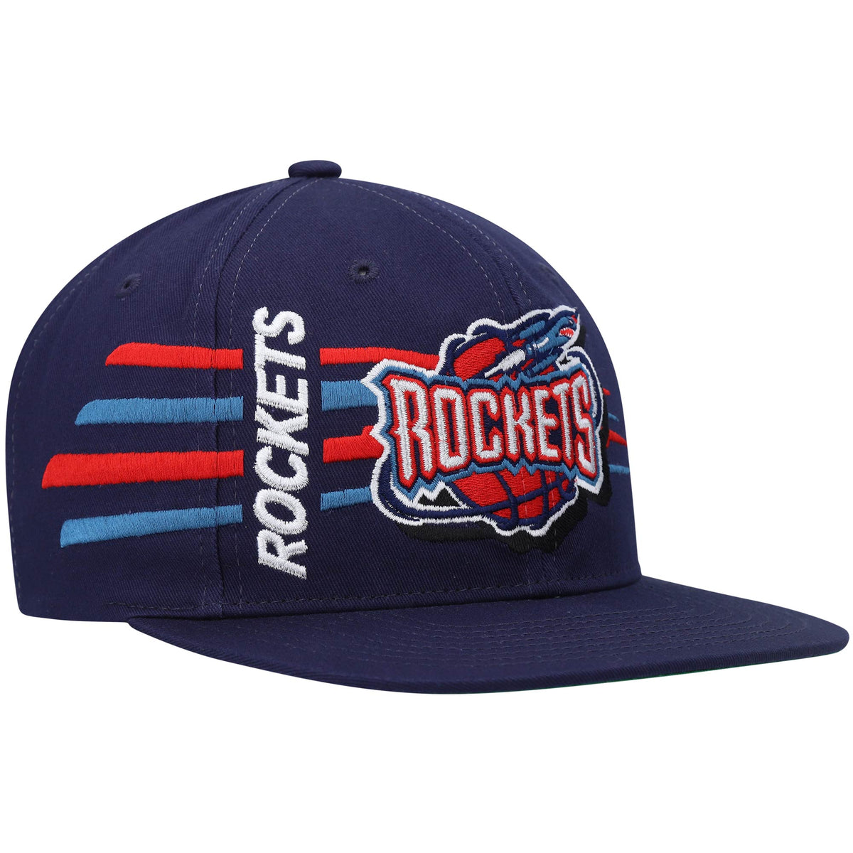 Houston Rockets Mitchell & Ness Hardwood Classics Retro Bolt Deadstock Snapback Hat - Navy
