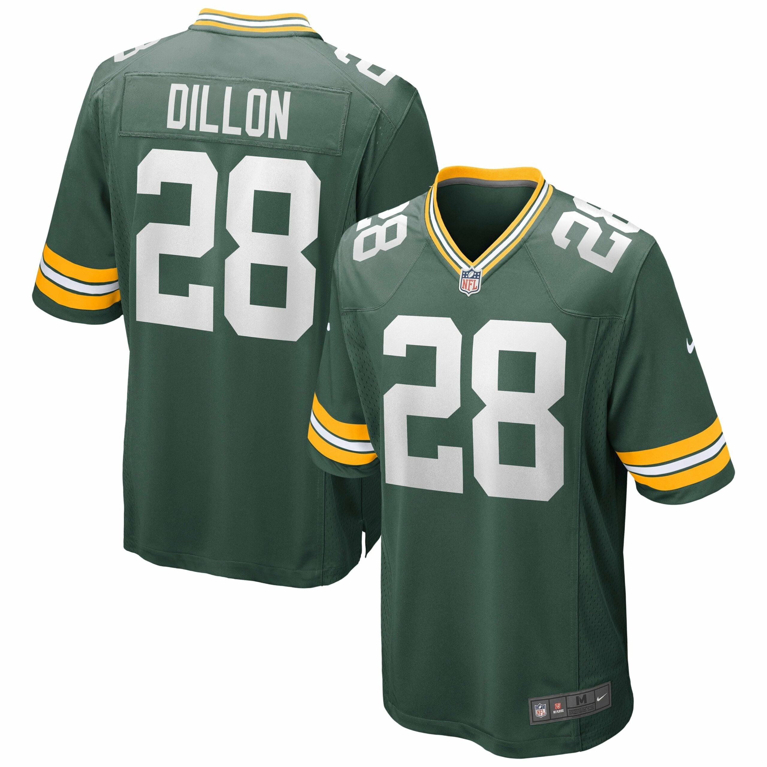 Men s Nike AJ Dillon Green Green Bay Packers Game Jersey