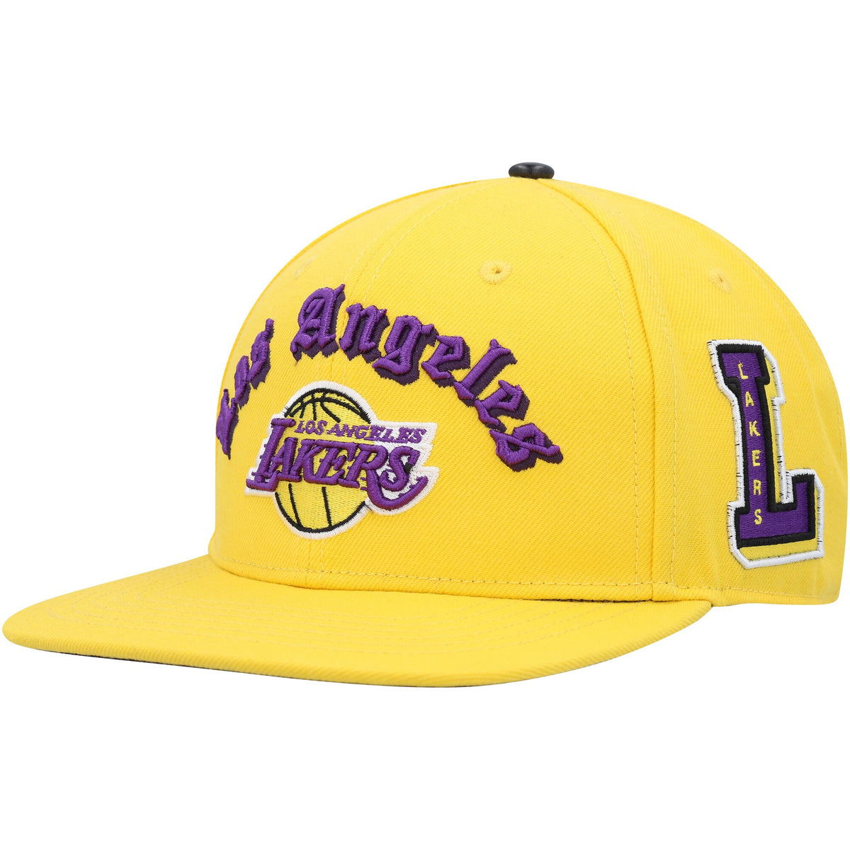 Los Angeles Lakers Pro Standard Old English Snapback Hat - Gold