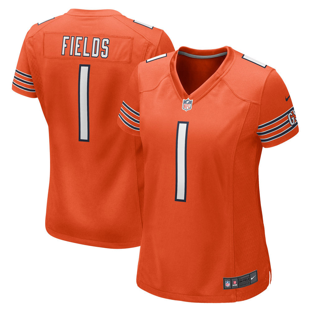 Women s Chicago Bears Justin Fields Game Jersey Orange