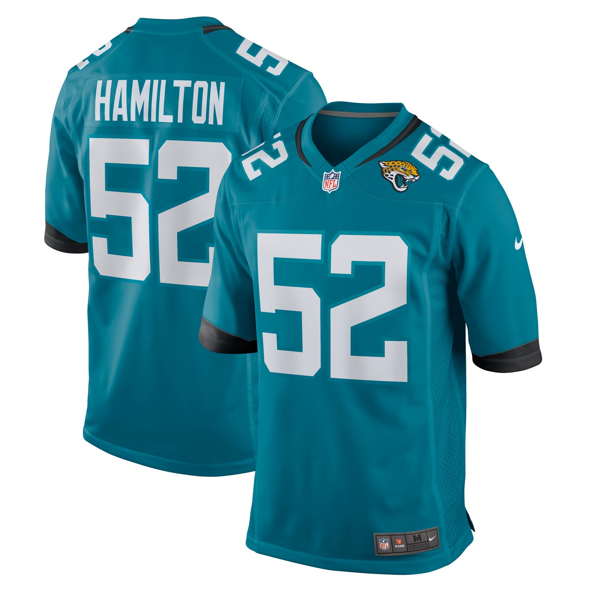DaVon Hamilton Jacksonville Jaguars Nike Game Jersey   Teal
