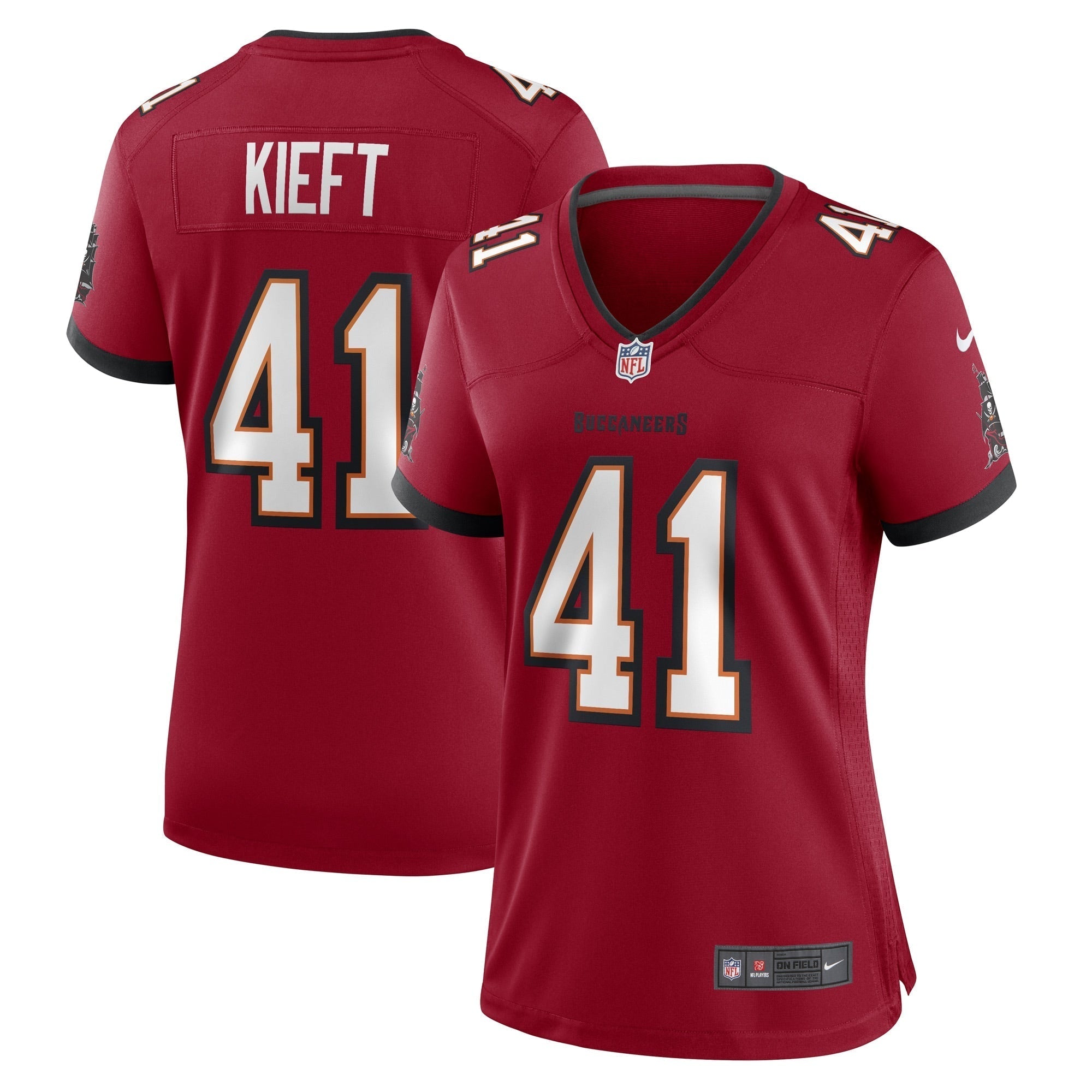 Women s Nike Ko Kieft Red Tampa Bay Buccaneers Game Player Jersey