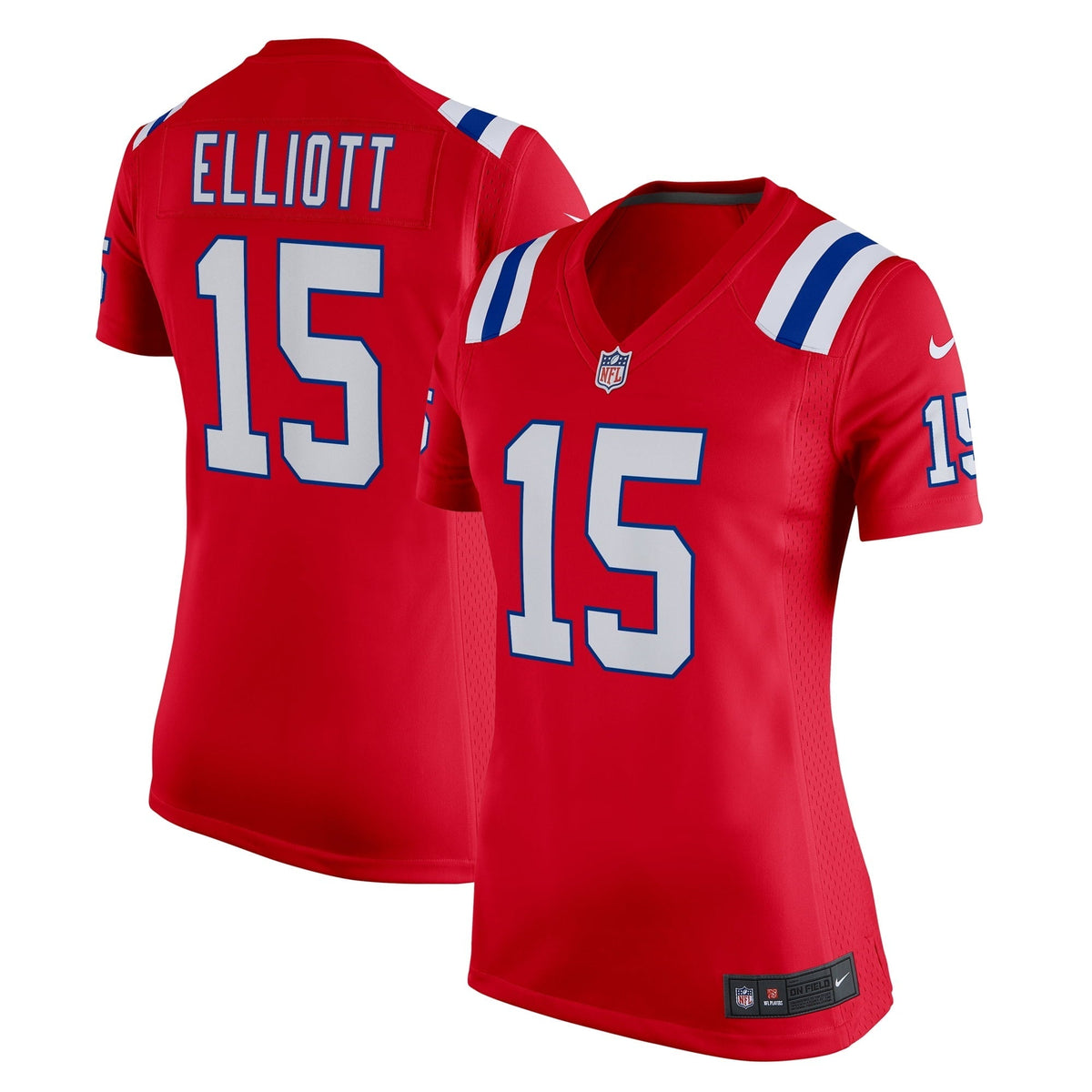 Women s Nike Ezekiel Elliott Red New England Patriots Alternate Game Player Jersey