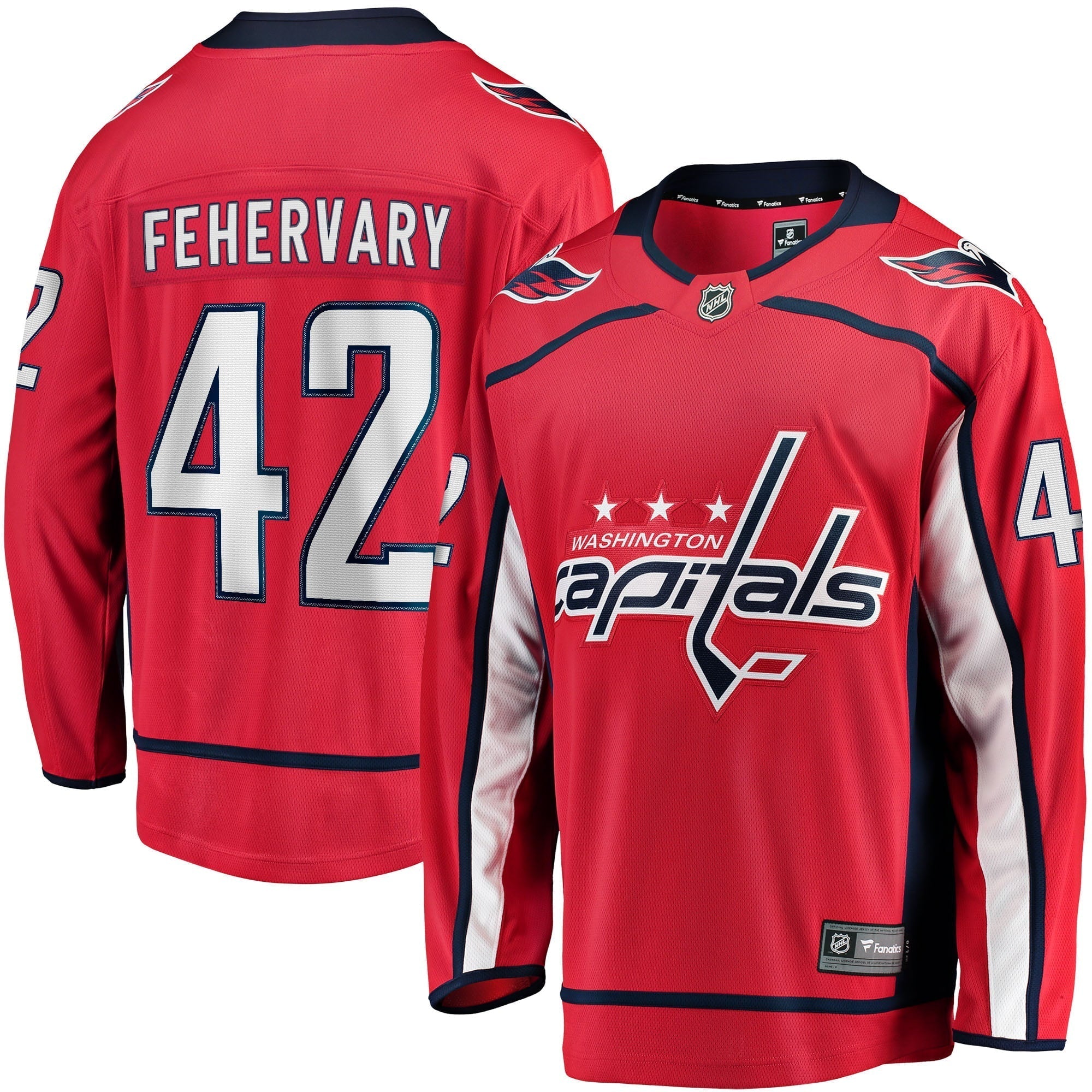 Men's Fanatics Branded Martin Fehervary Red Washington Capitals Home Breakaway Player Jersey