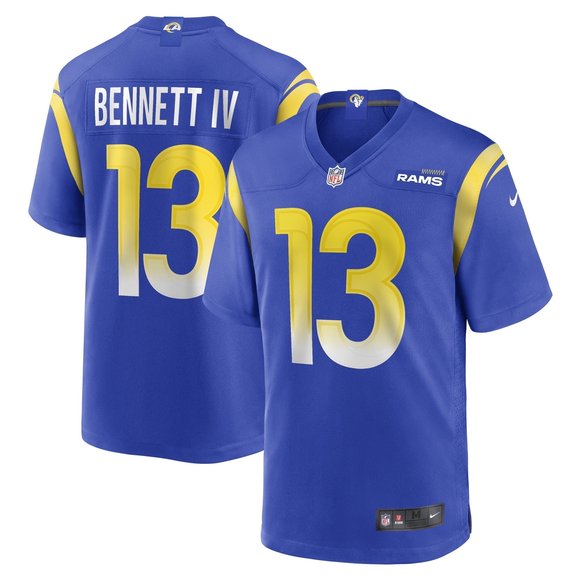 Men s Nike Stetson Bennett Royal Los Angeles Rams Team Game Jersey