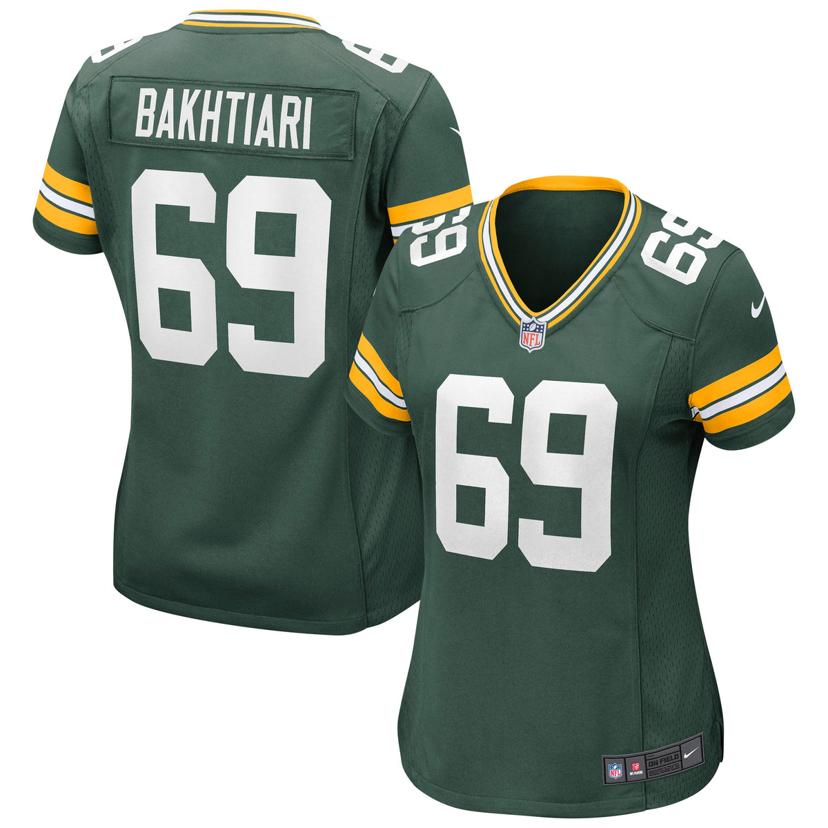 David Bakhtiari Green Bay Packers Nike Women s Game Jersey   Green