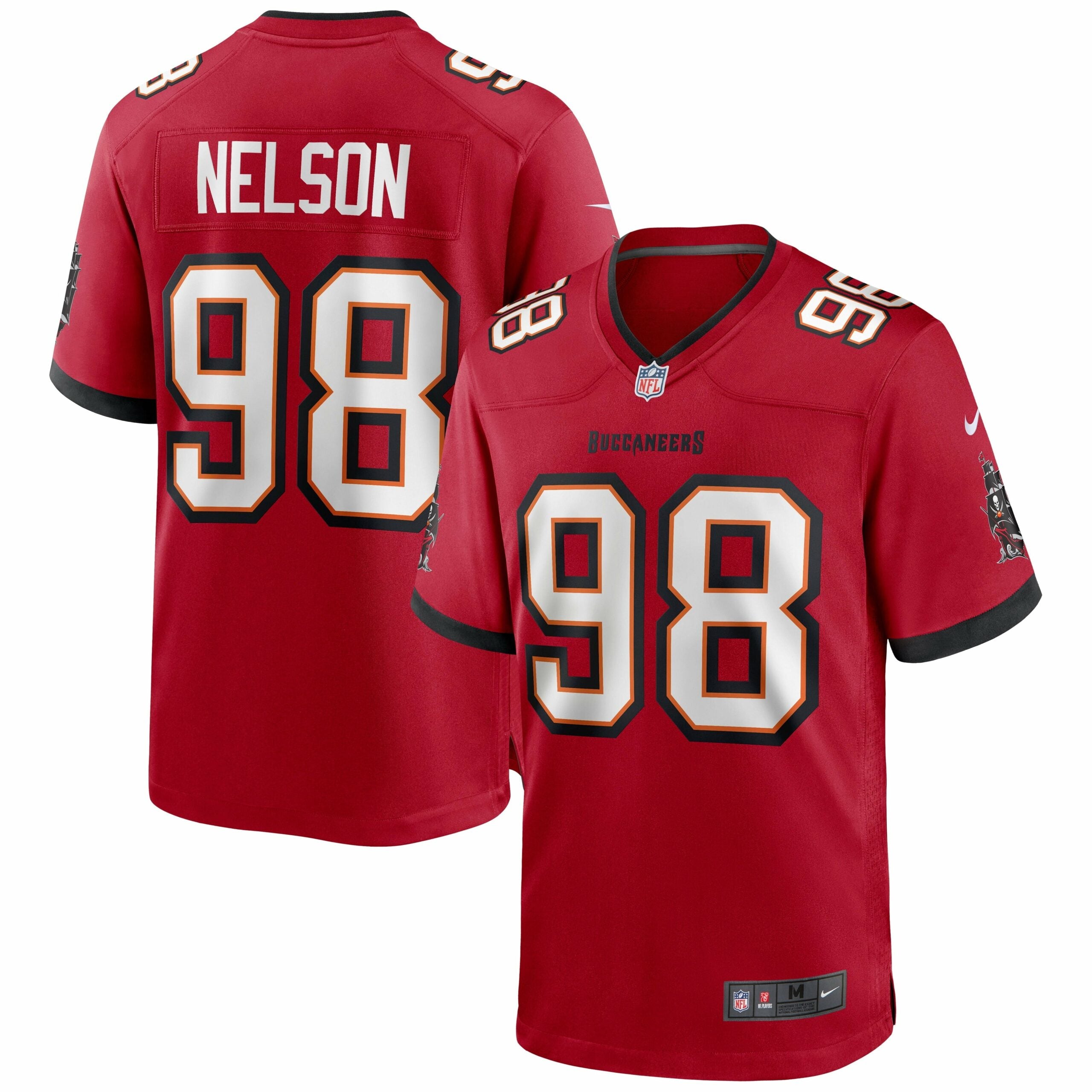 Men s Nike Anthony Nelson Red Tampa Bay Buccaneers Game Jersey