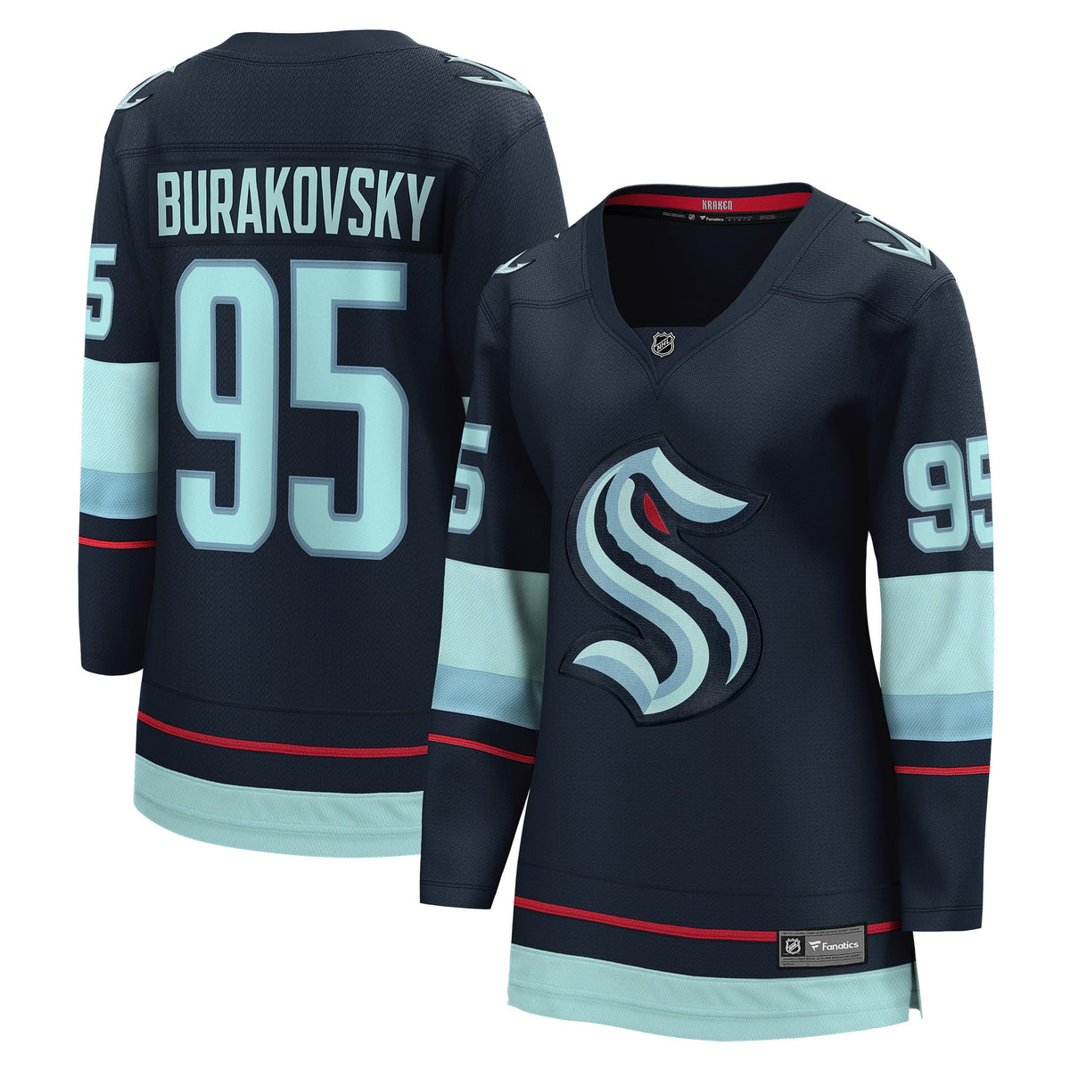 Women's Fanatics Branded Andre Burakovsky Navy Seattle Kraken Home Breakaway Player Jersey