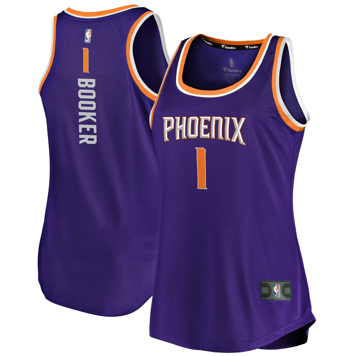 Women's Fanatics Branded Devin Booker Purple Phoenix Suns Fast Break Team Tank Jersey - Icon Edition