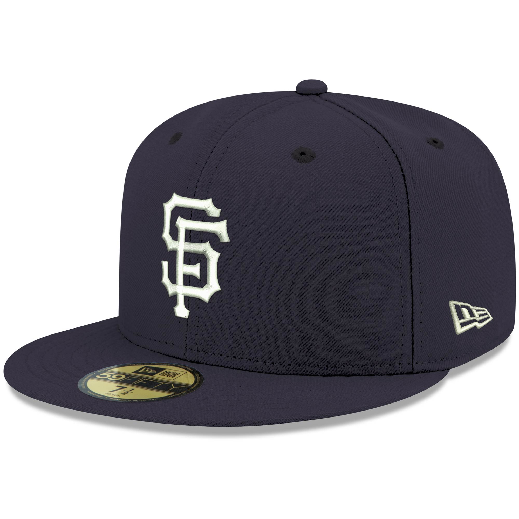 San Francisco Giants New Era White Logo 59FIFTY Fitted Hat - Navy