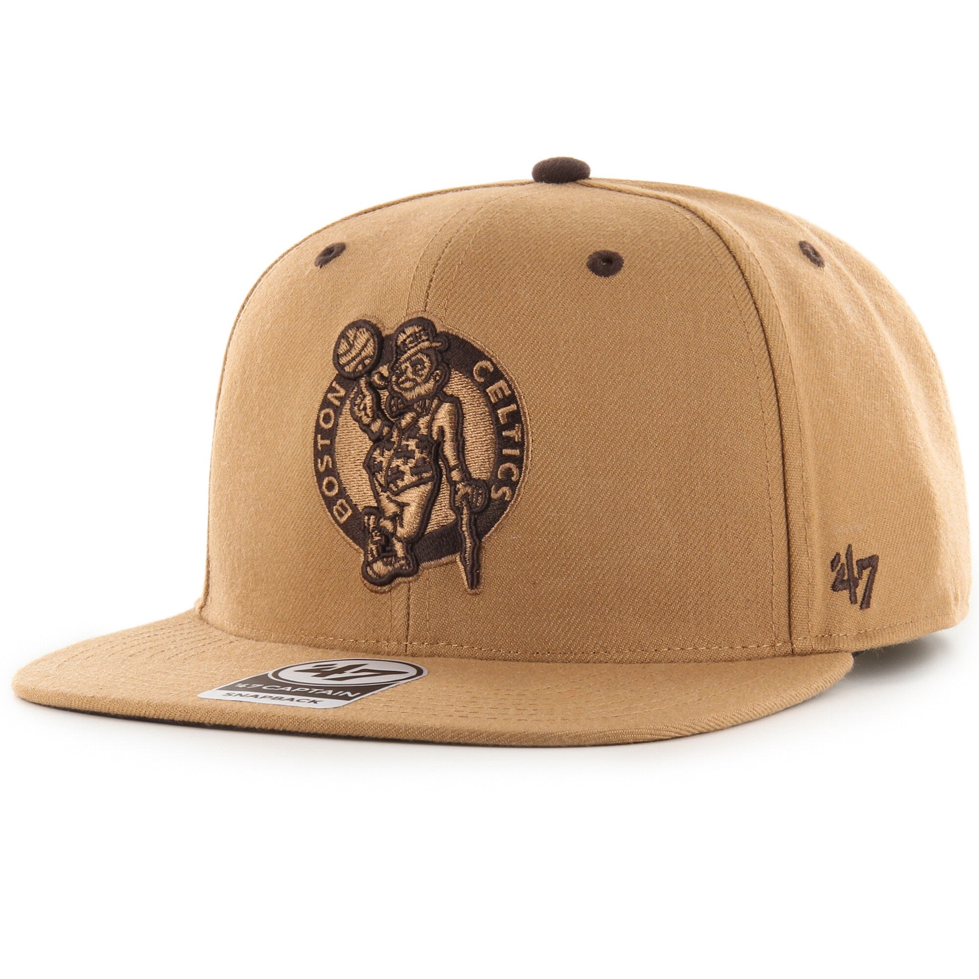 Boston Celtics '47 Toffee Captain Snapback Hat - Tan