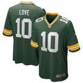 Men s Nike Jordans Love Green Green Bay Packers Player Game Jersey