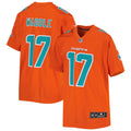 Jaylen Waddle Miami Dolphins Nike Youth Inverted Game Jersey   Orange