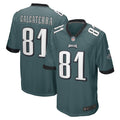 Men s Nike Grant Calcaterra Midnight Green Philadelphia Eagles Game Player Jersey