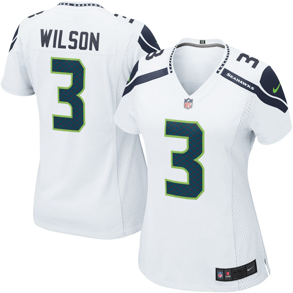 Women s Seattle Seahawks Russell Wilson Game Jersey White