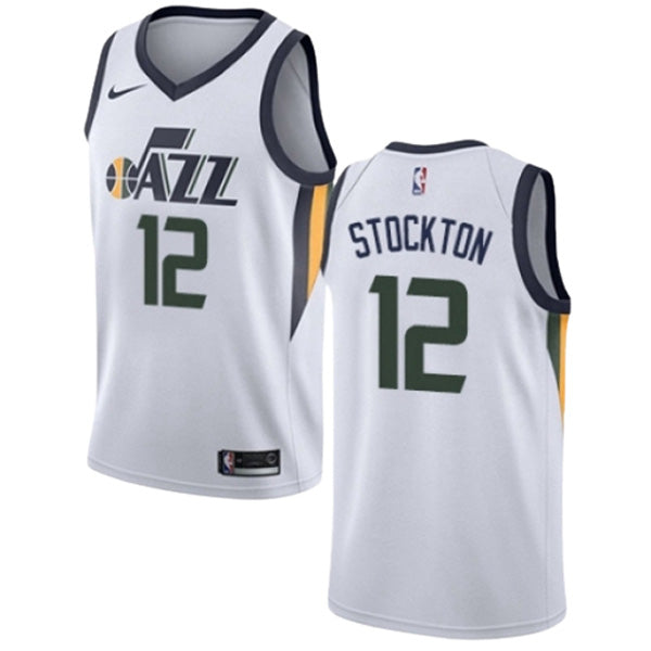 Men's Utah Jazz John Stockton Association Jersey - White