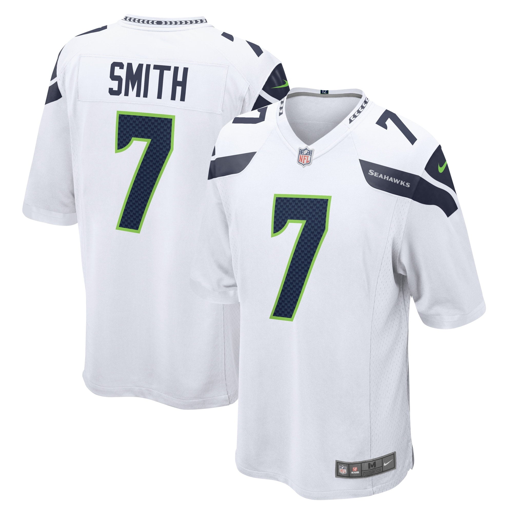 Men s Nike Geno Smith White Seattle Seahawks Game Player Jersey