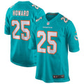 Men s Nike Xavien Howard Aqua Miami Dolphins Game Jersey