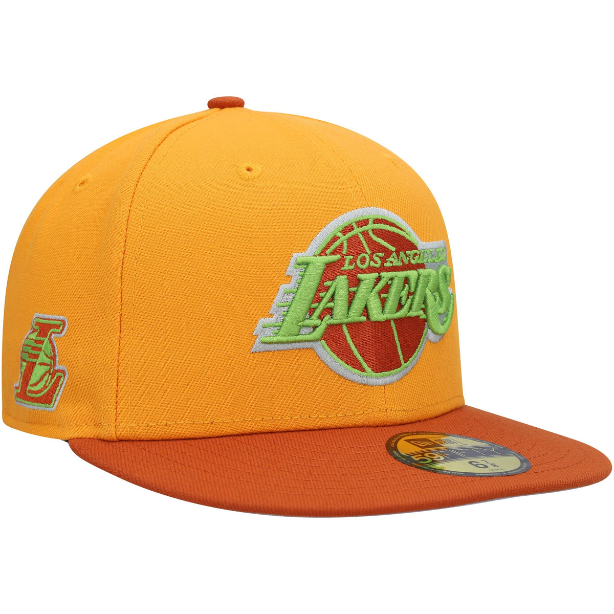 Los Angeles Lakers New Era 59FIFTY Fitted Hat - Gold/Rust
