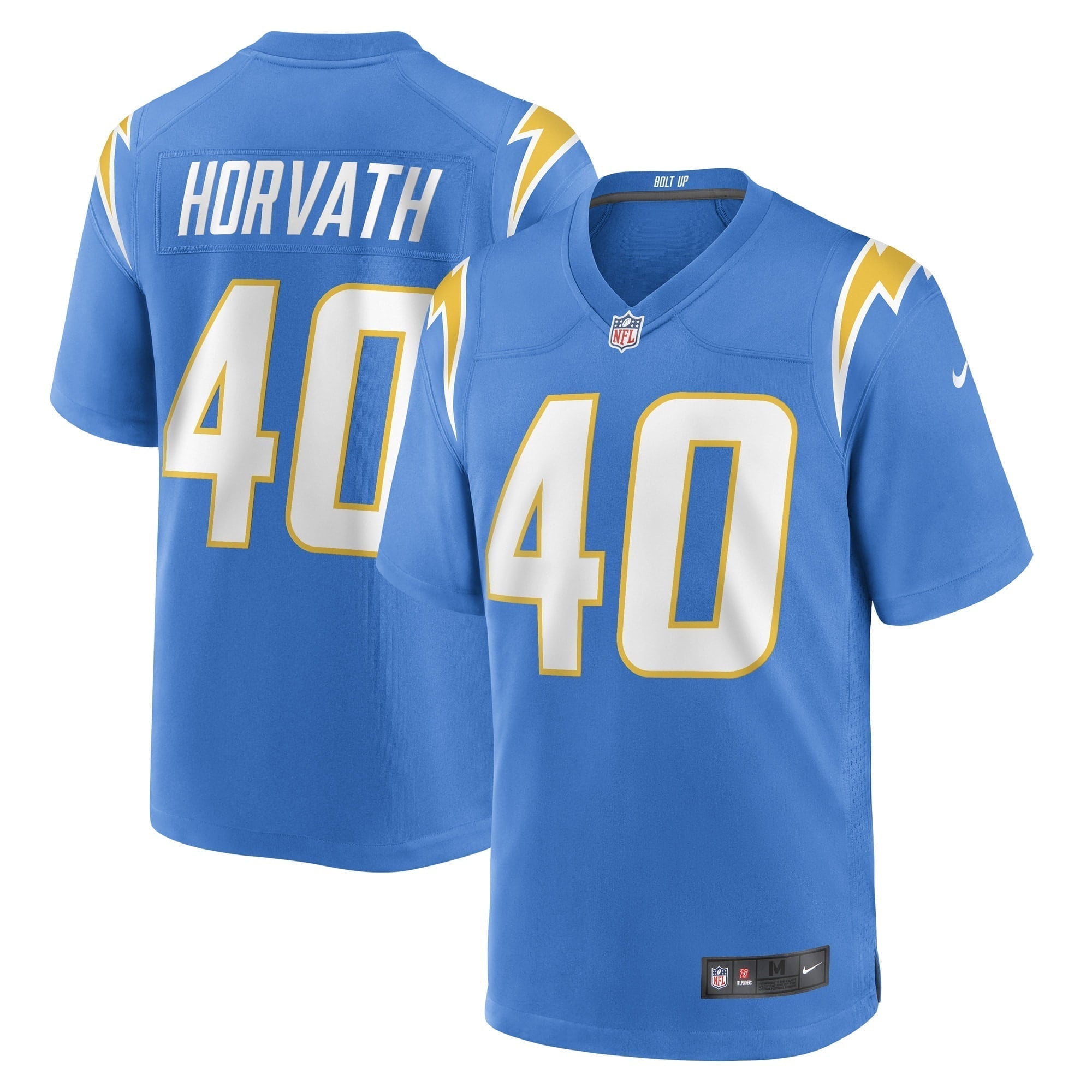 Men s Nike Zander Horvath Powder Blue Los Angeles Chargers Game Player Jersey