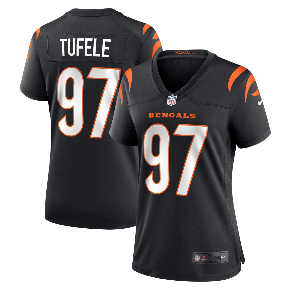 Women s Nike Jay Tufele Black Cincinnati Bengals Game Player Jersey