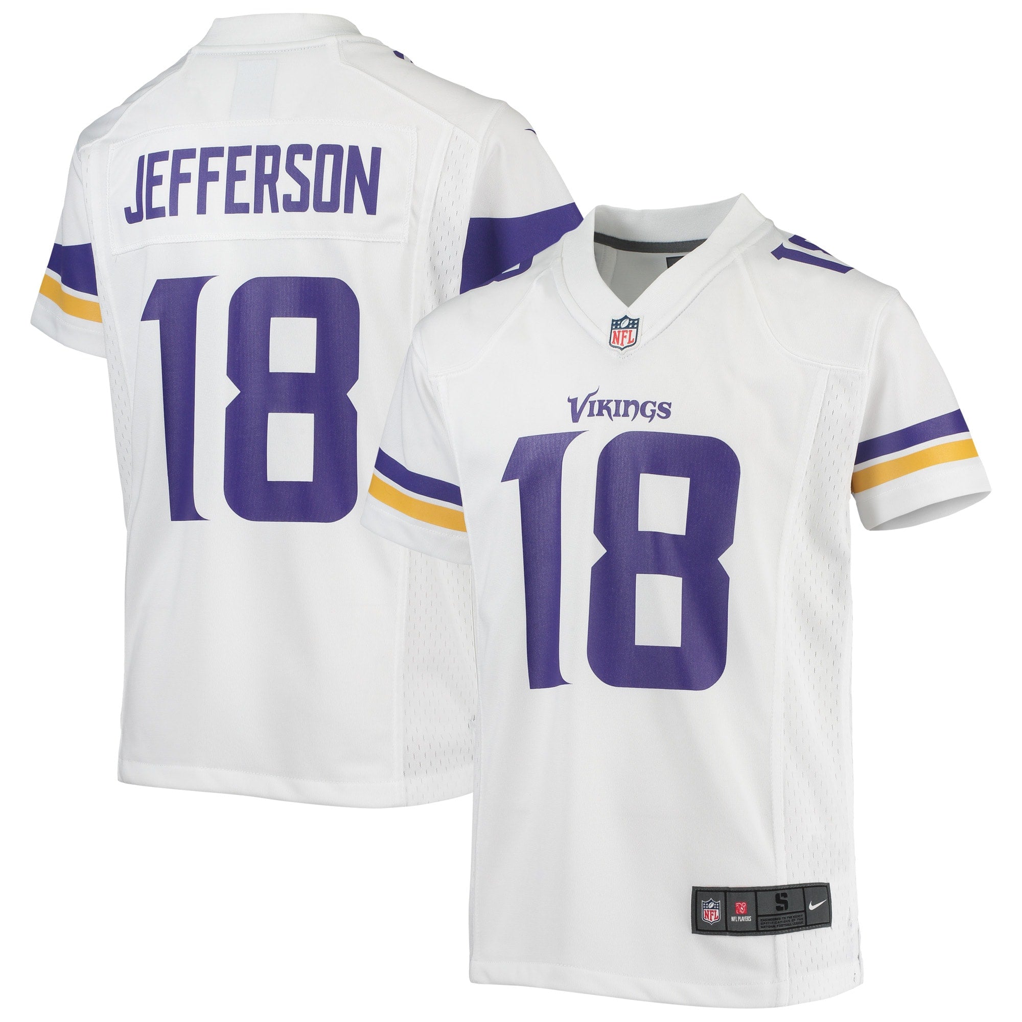 Justin Jefferson Minnesota Vikings Nike Youth Game Jersey   White