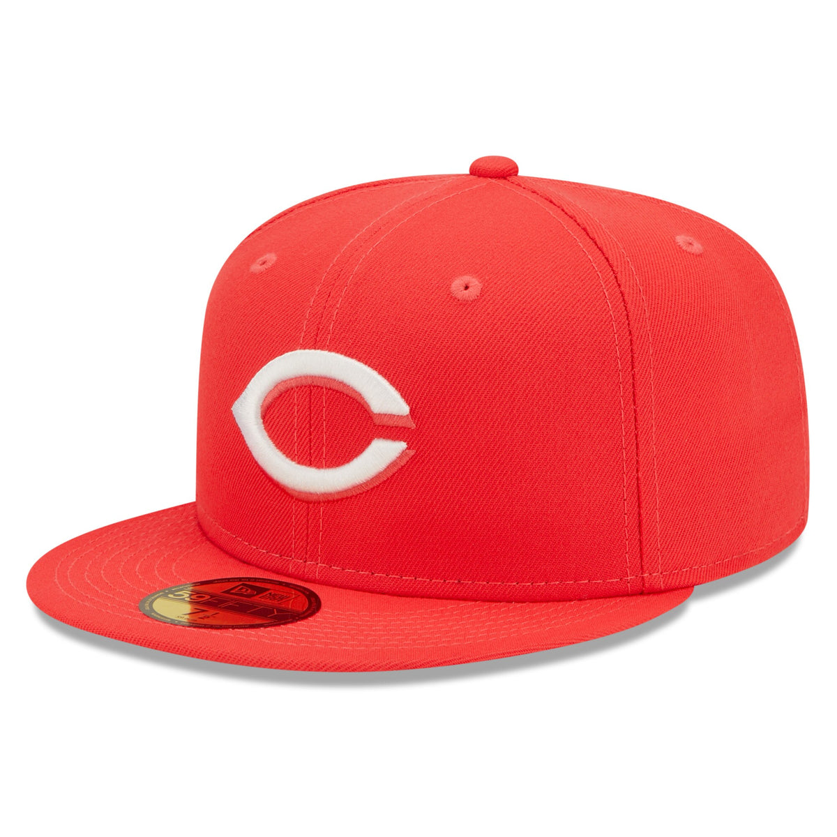 Cincinnati Reds New Era Lava Highlighter Logo 59FIFTY Fitted Hat - Red