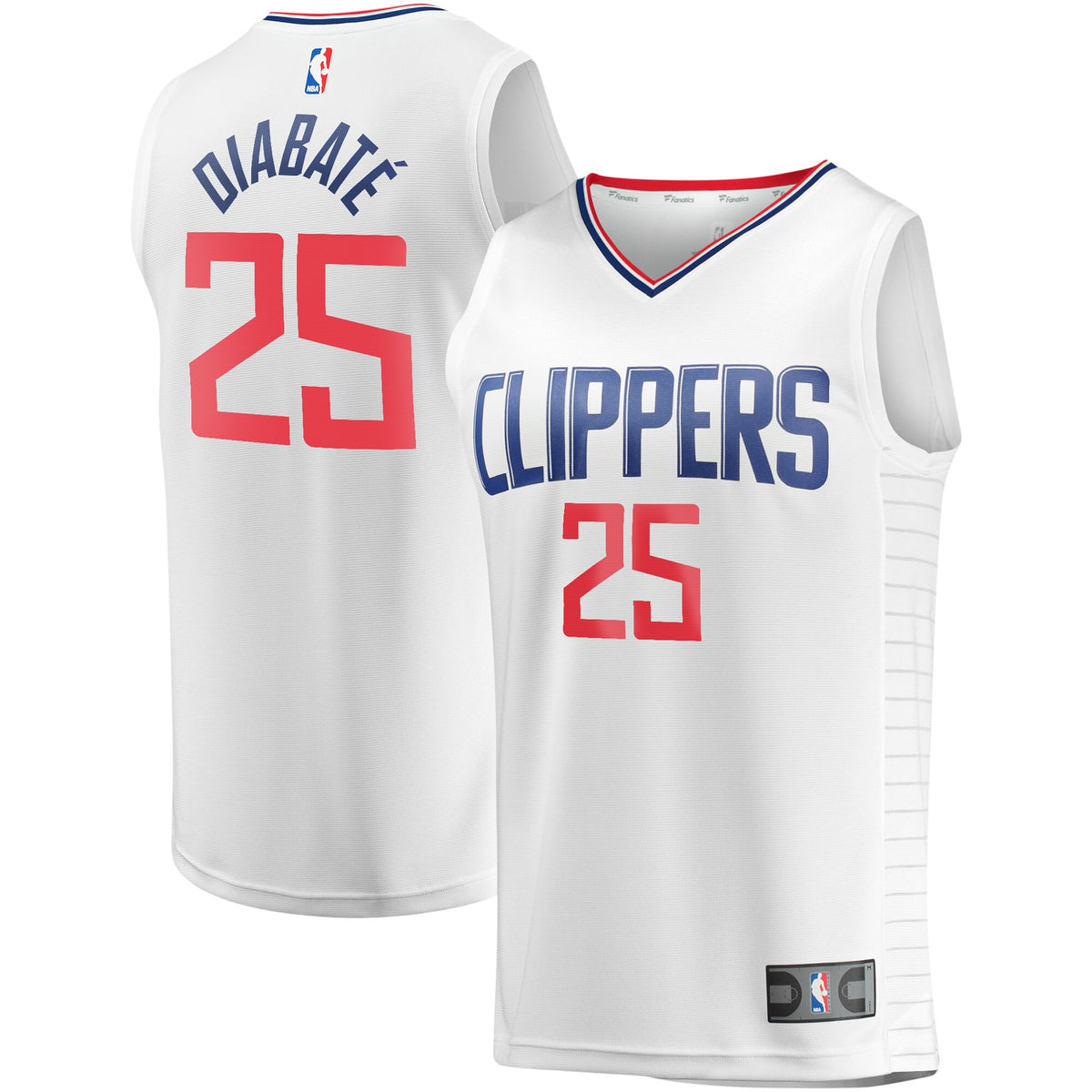 Moussa Diabat LA Clippers Fanatics Branded Youth Fast Break Player Jersey - Association Edition - White