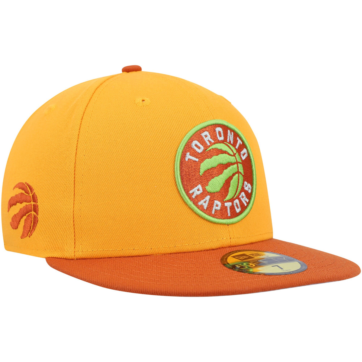 Toronto Raptors New Era 59FIFTY Fitted Hat - Gold/Rust