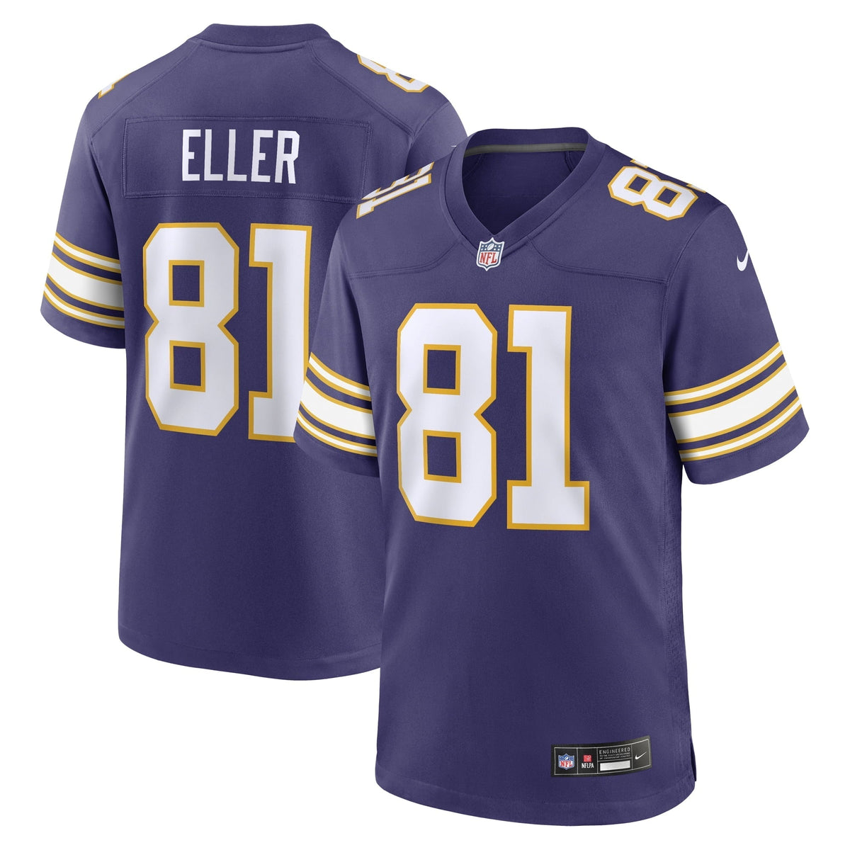Men s Nike Carl Eller Purple Minnesota Vikings Classic Retired Player Jersey