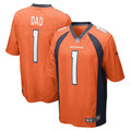 Men s Nike Number 1 Dad Orange Denver Broncos Game Jersey
