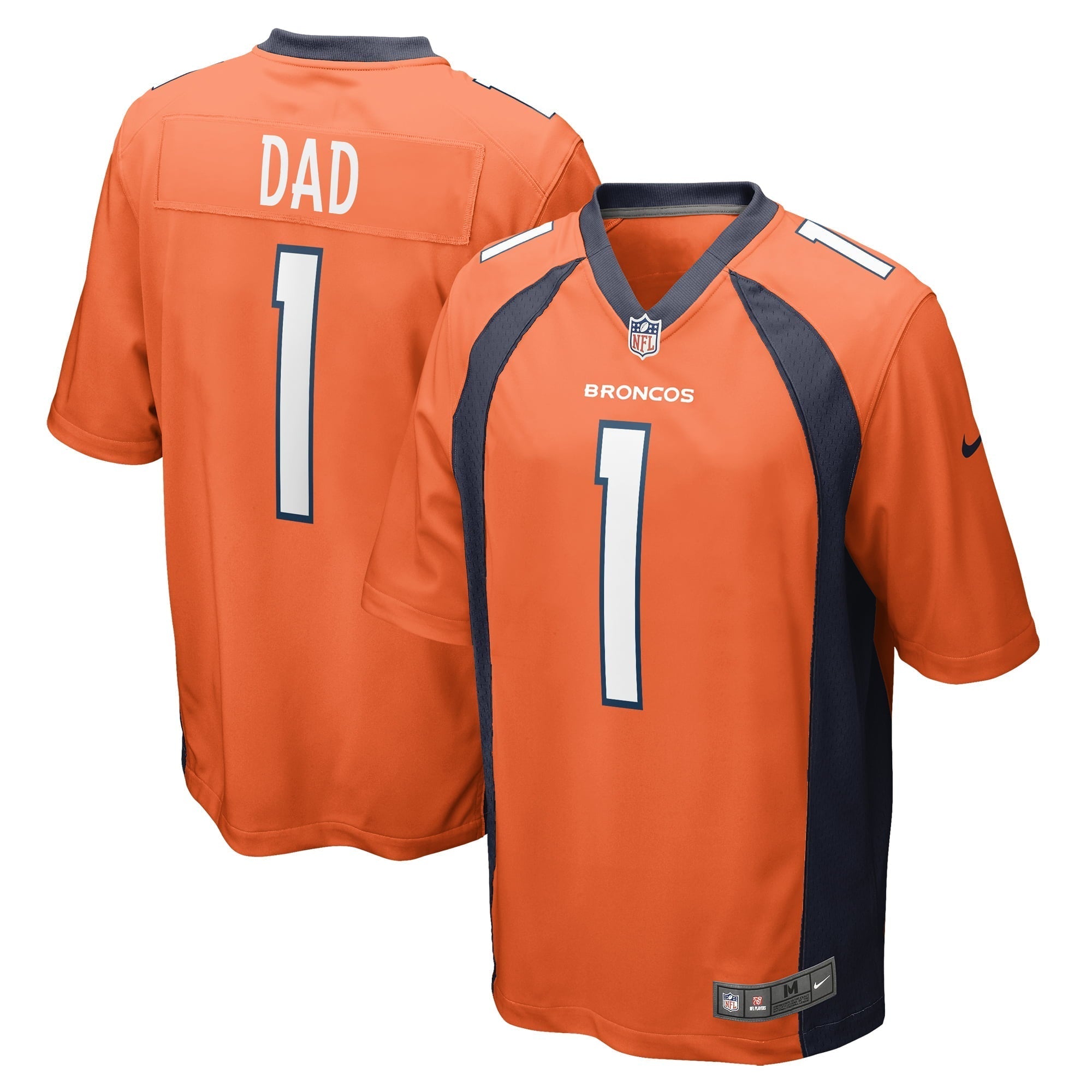 Men s Nike Number 1 Dad Orange Denver Broncos Game Jersey