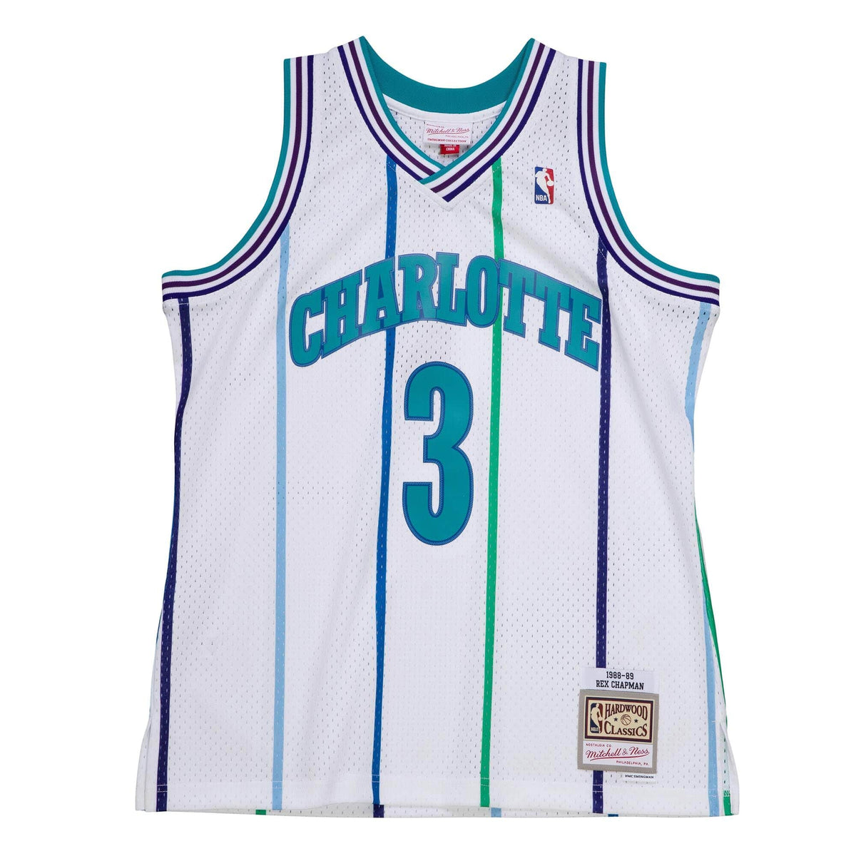 White Swingman Rex Chapman Charlotte Hornets 1988-89 Jersey