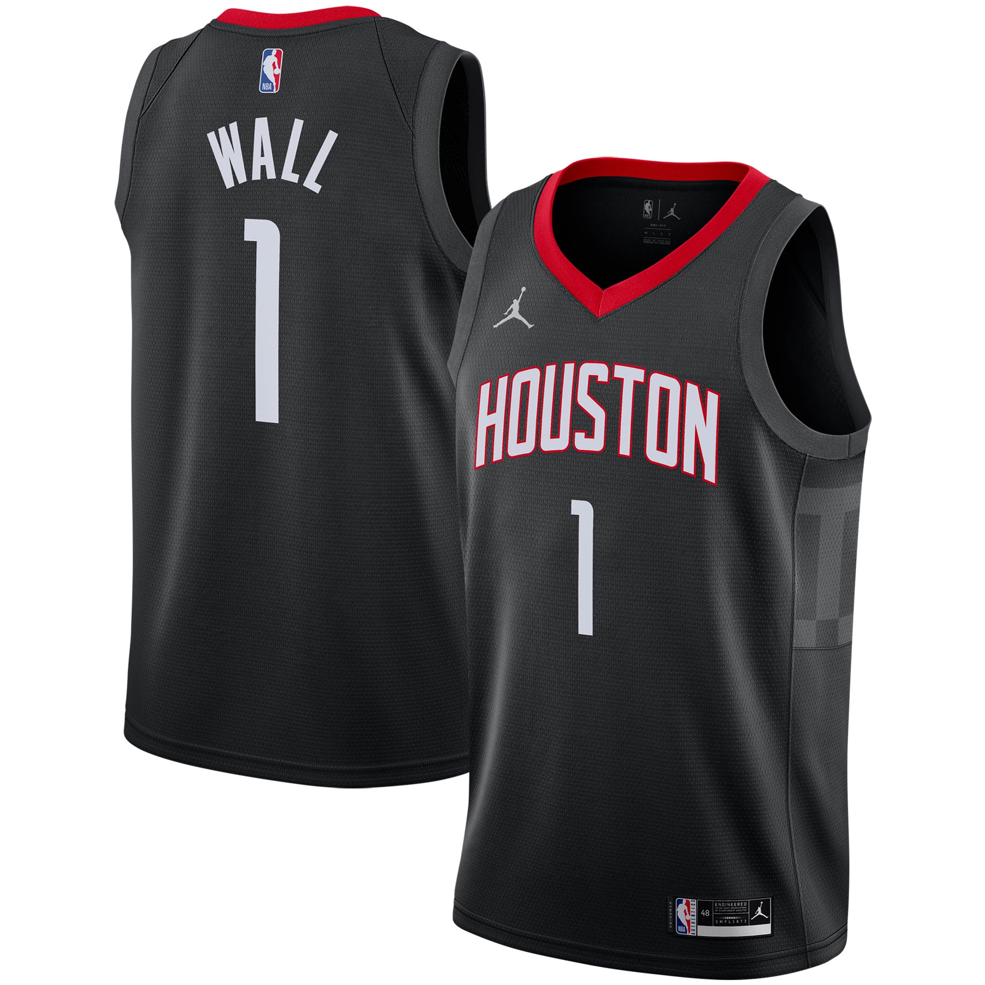 John Wall Houston Rockets Jordans Brand 2020/21 Swingman Jersey - Statement Edition - Black