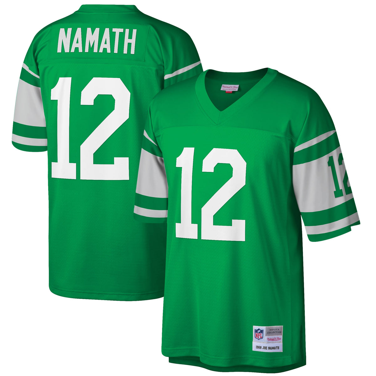 Joe Namath New York Jets Mitchell   Ness Big   Tall 1968 Retired Player Replica Jersey   Green