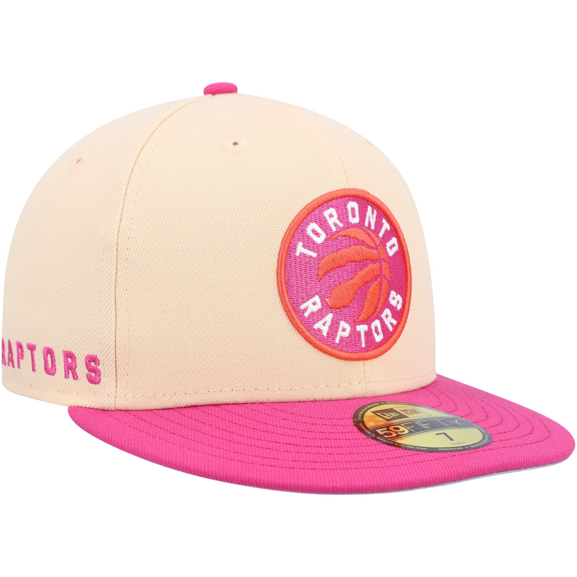 Toronto Raptors New Era Passion Mango 59FIFTY Fitted Hat - Orange/Pink