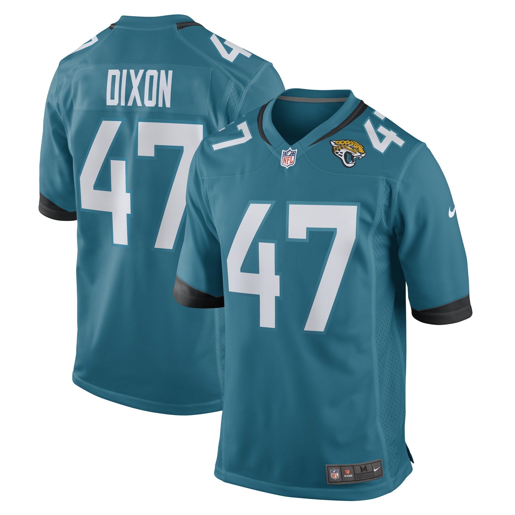 De Shaan Dixon Jacksonville Jaguars Nike Team Game Player Jersey   Teal