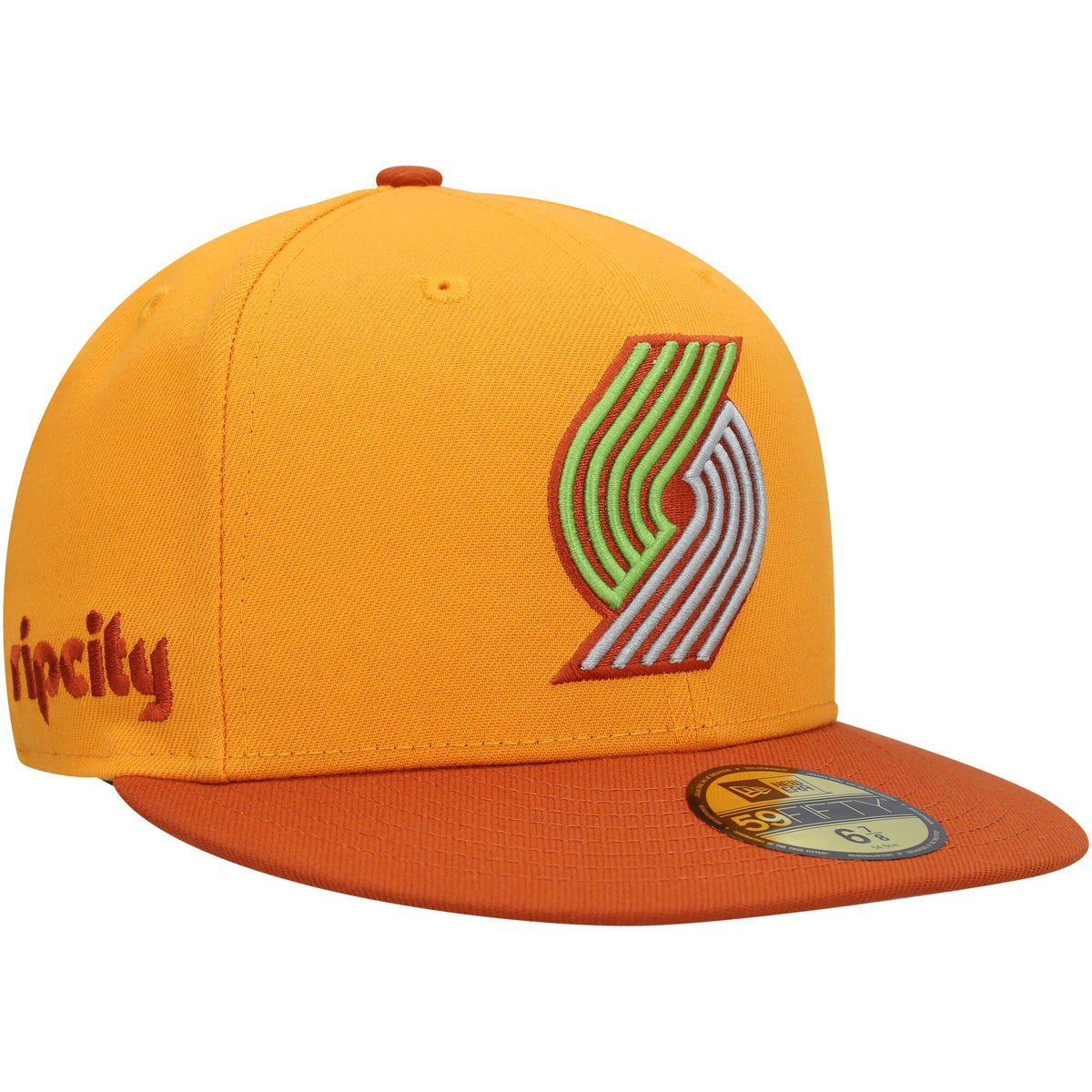 Portland Trail Blazers New Era 59FIFTY Fitted Hat - Gold/Rust