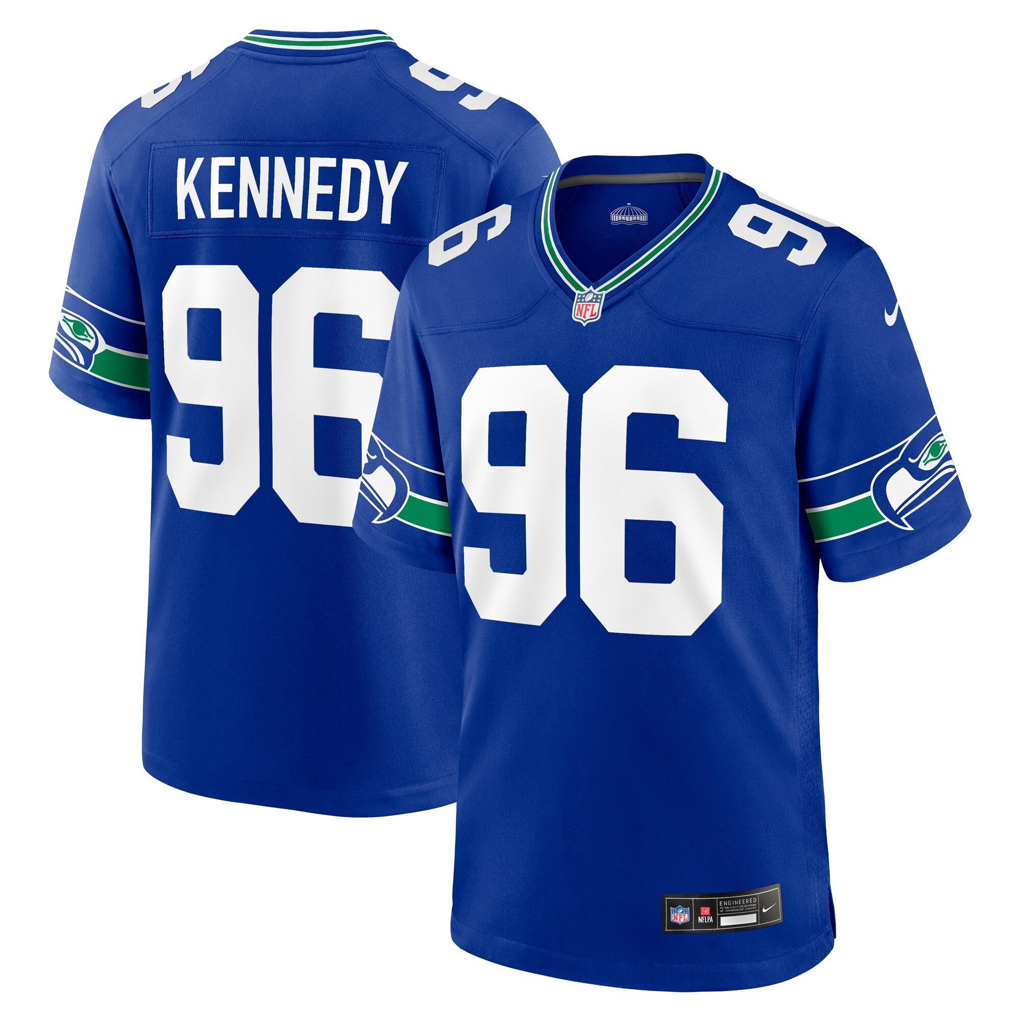 Cortez Kennedy Seattle Seahawks Nike Throwback Retired Player Game Jersey Royal