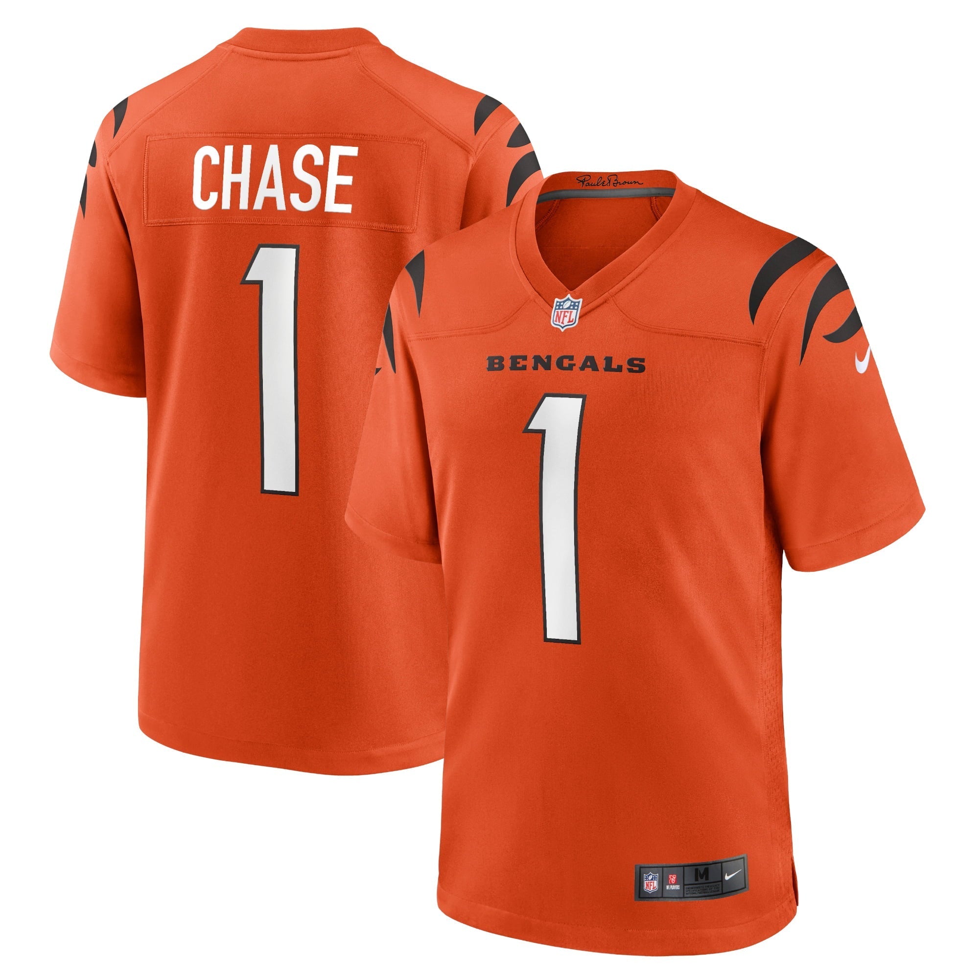 Men s Nike Ja Marr Chase Orange Cincinnati Bengals Alternate Game Jersey