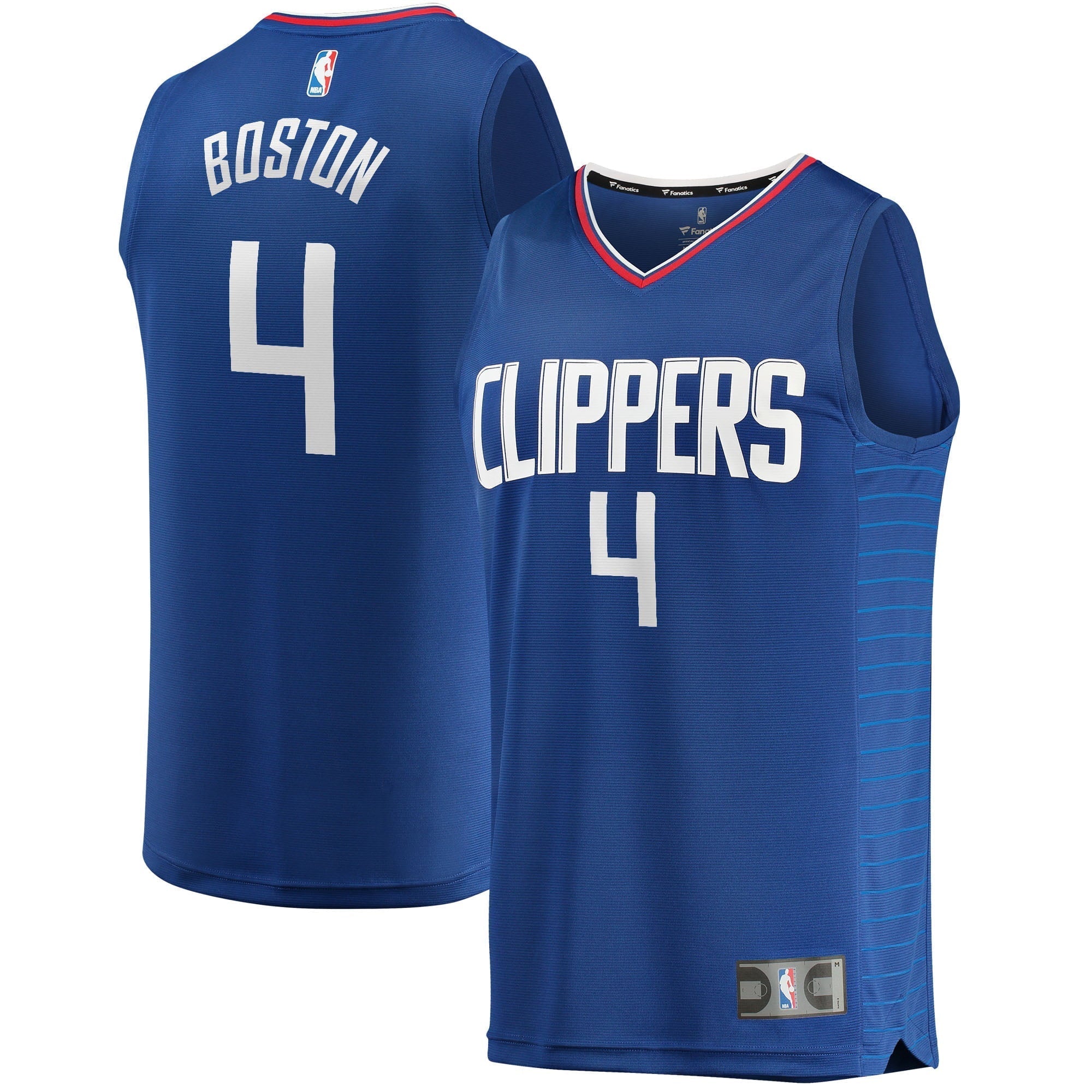 Men's Fanatics Branded Brandon Boston Jr. Royal LA Clippers 2021/22 Fast Break Replica Jersey - Icon Edition
