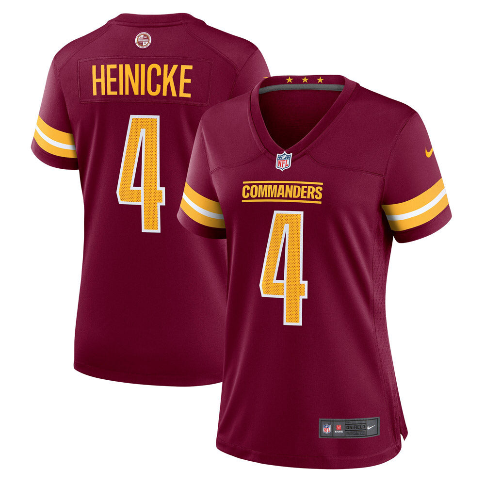 Women s Washington Commanders Taylor Heinicke Player Game Jersey Burgundy