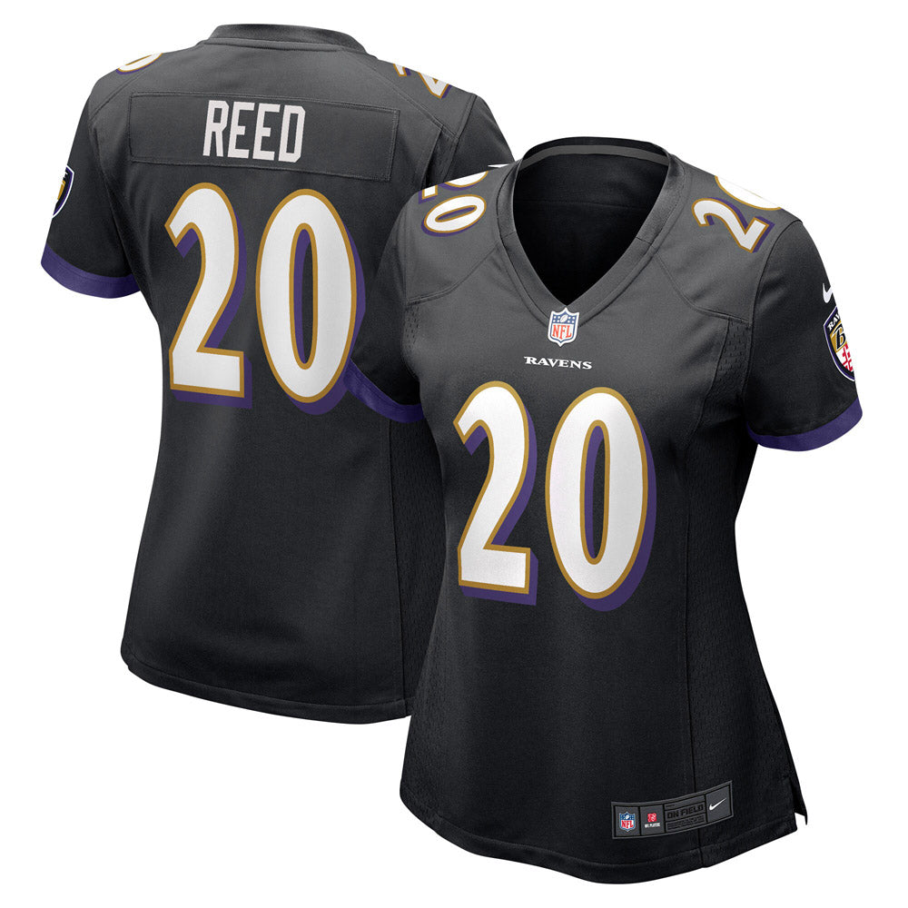 Women s Baltimore Ravens Ed Reed Retired Player Jersey Black