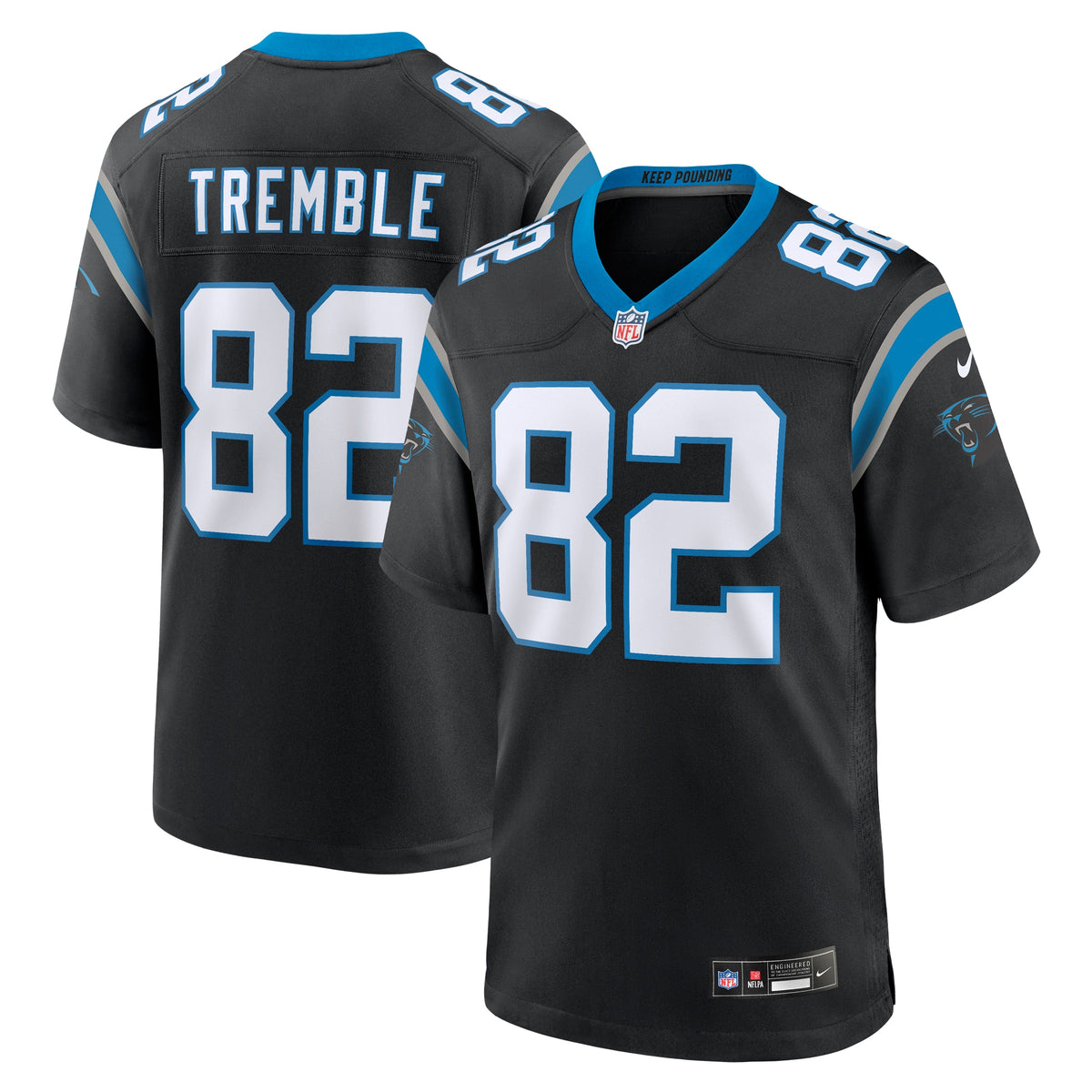 Tommy Tremble Carolina Panthers Nike Team Game Jersey   Black