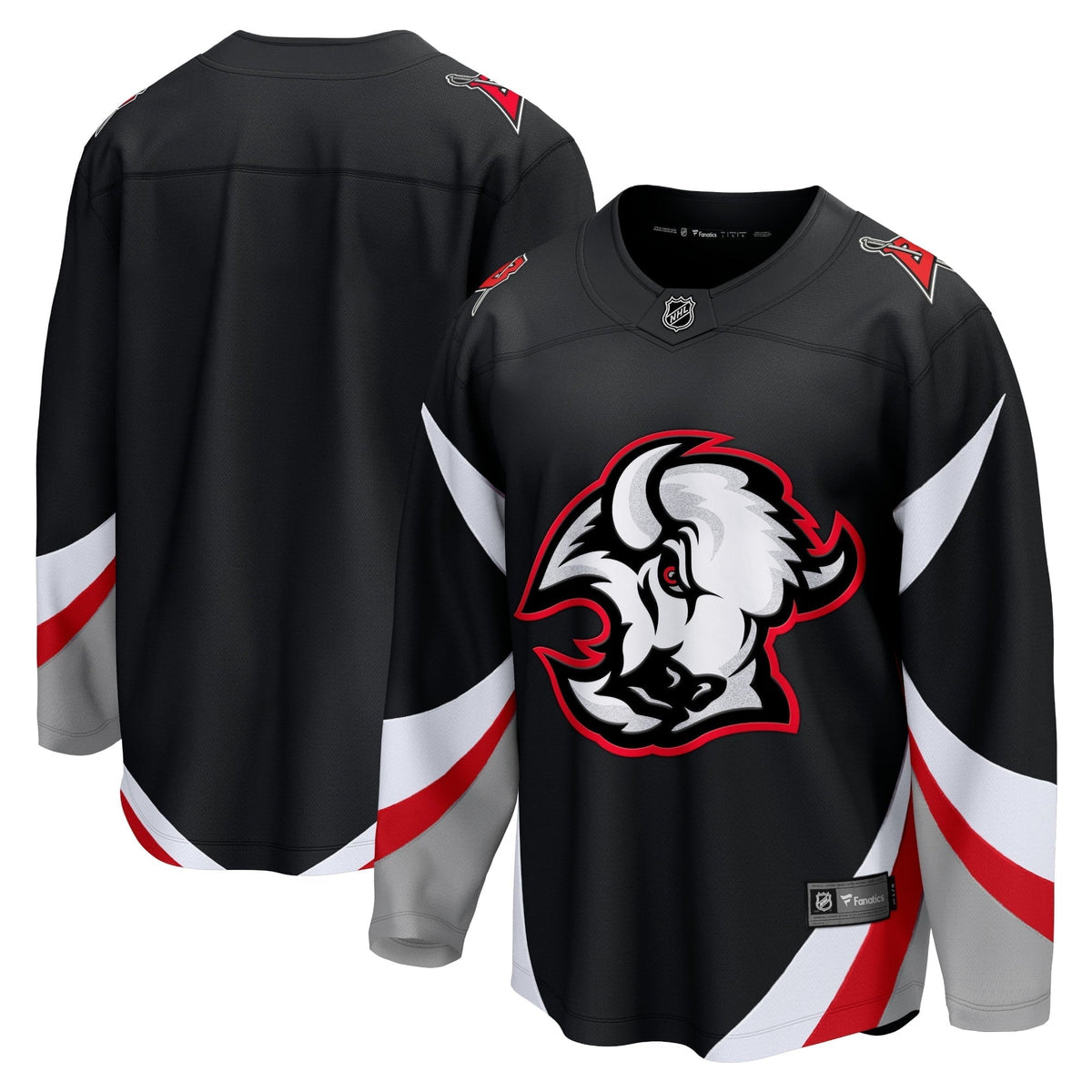 Men's Fanatics Branded Black Buffalo Sabres Alternate Premier Breakaway Blank Jersey