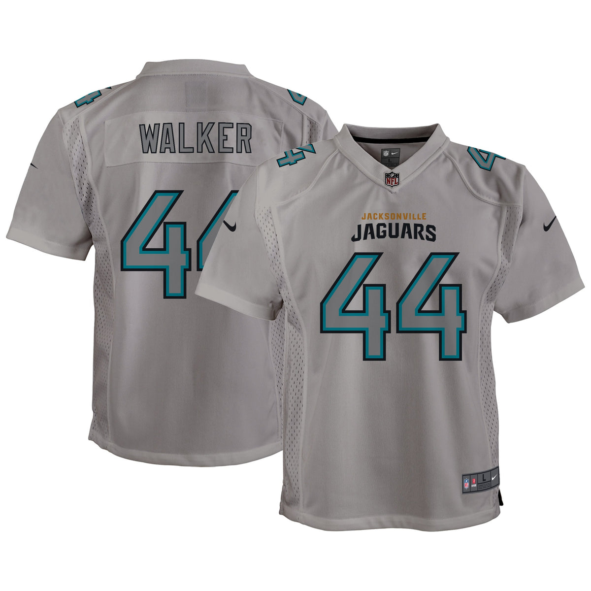 Travon Walker Jacksonville Jaguars Nike Youth Atmosphere Game Jersey   Gray