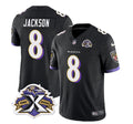 Men s Baltimore Ravens Lamar Jackson Black 2023 F.U.S.E With Patch Throwback Vapor Limited Stitched Jersey