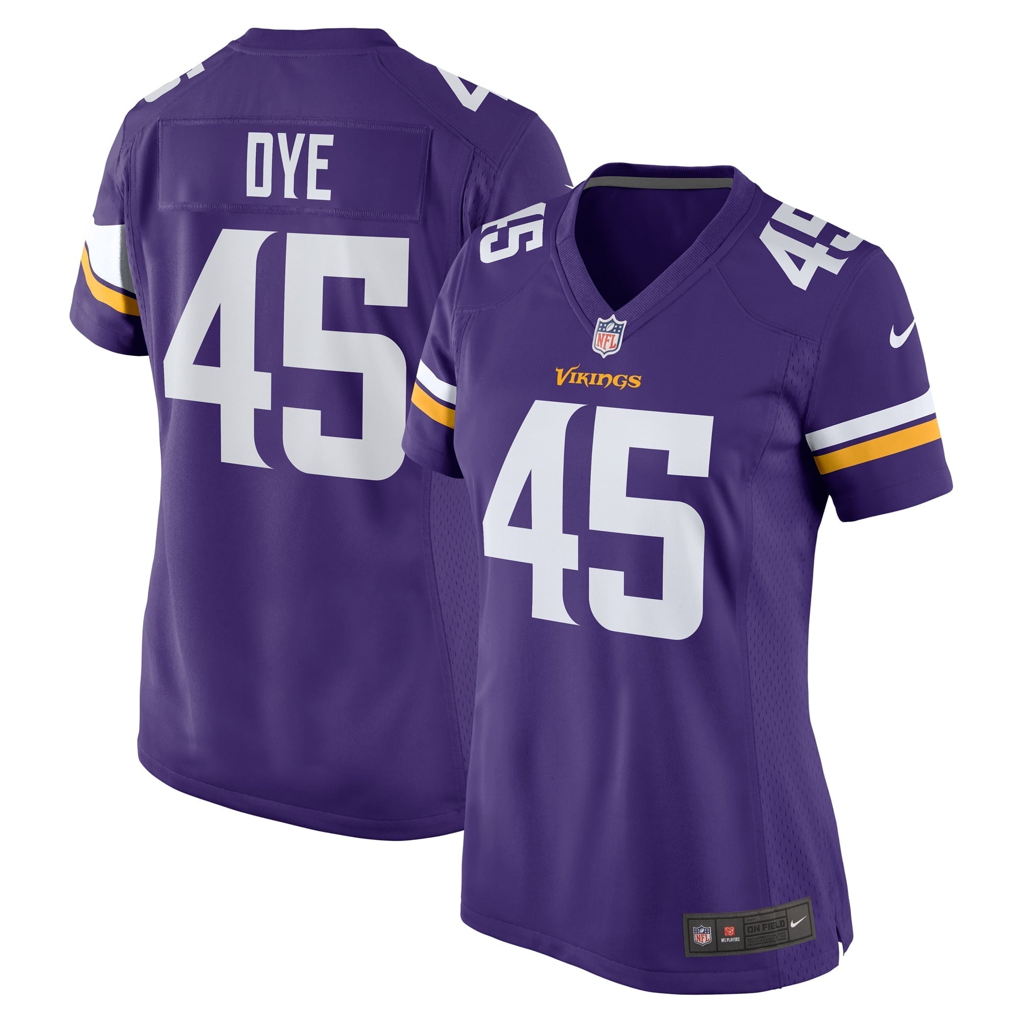 Women s Nike Troy Dye Purple Minnesota Vikings Game Jersey