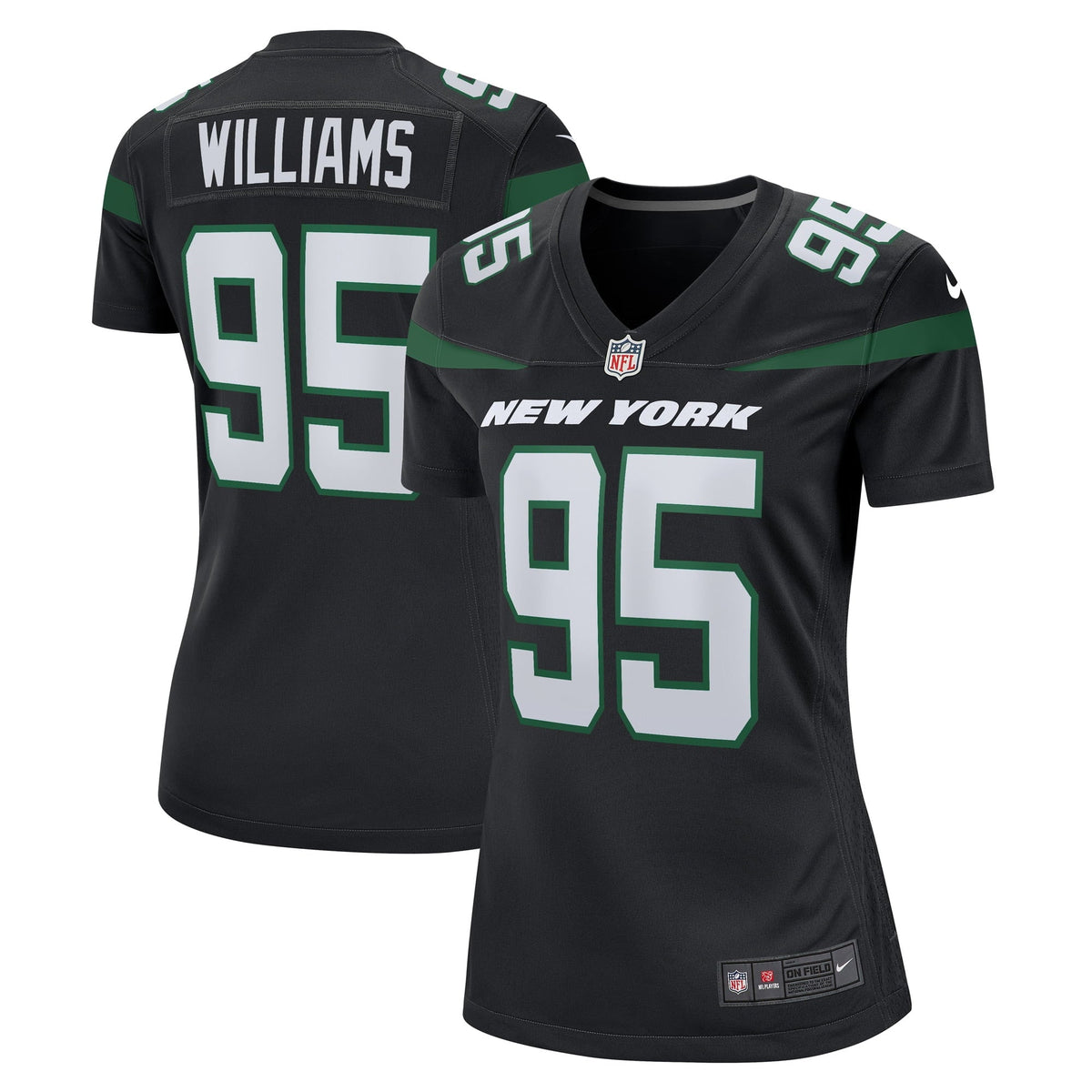 Women s Nike Quinnen Williams Stealth Black New York Jets Alternate Game Player Jersey